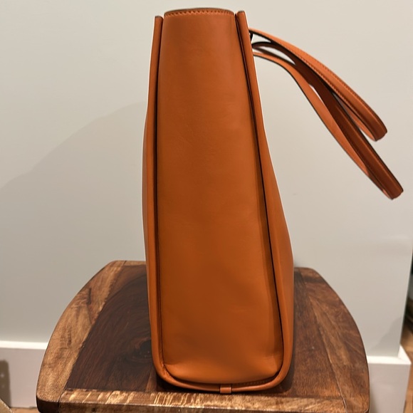 Coach Theo Leather Tote “Signature C” Canyon Handbag Bag $450 - Picture 6 of 15